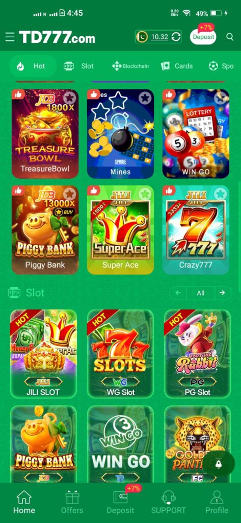777TD Login free for Android